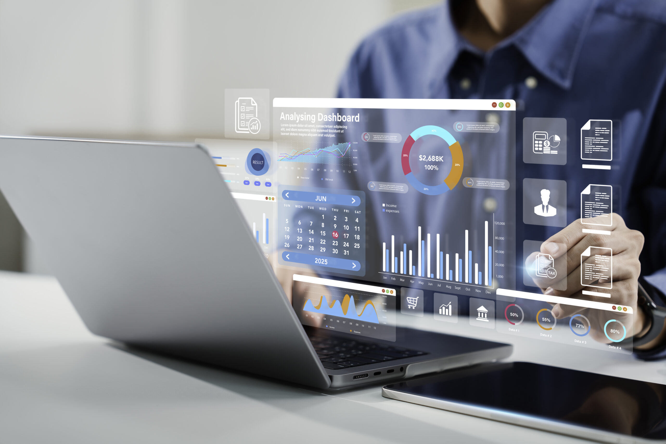 Analyzing Data with laptop